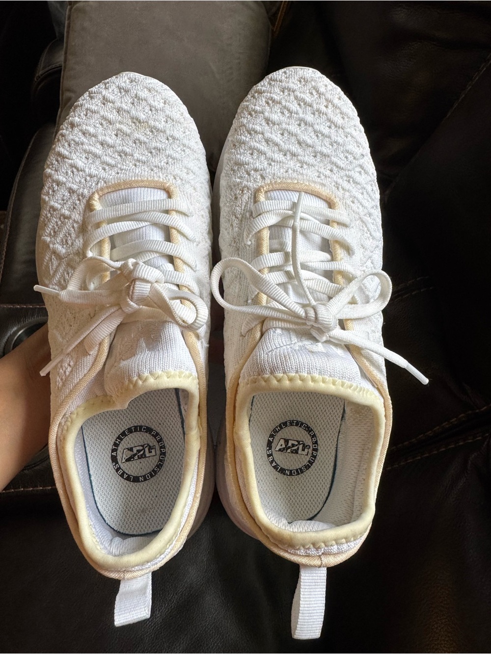 APL Cream and White Athletic Sneakers
